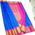 Trendy New Design Kanchipuram Korvai Pure Silk Saree Navy Blue w/ Rose Color