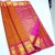 Annam Design Kanchipuram Korvai Pure Silk Saree (Garnet Red (Rose Border) / Hot Pink (Navy Blue Border) / Chilli Red (Pink Border) / Orange (Pink Border))