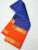Traditional Design Arrival Kanjivaram Pure Silk Saree Bridal Collection Navy Blue w/ Orange Color