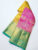 Kanchipuram Pure Silk Half and Half Saree Bridal Collection Yellow and Pink w/ Sky Blue Color