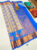 Peacock and Leaf Design Kanchi Semi Silk Saree Cream Color w/ Blouse