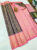 Floral Design Kanchi Semi Silk Saree Dark Blue Color w/ Blouse