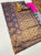 New Design Kanjivaram Semi Silk Saree Gold Zari and Dark Blue Color w/ Blue