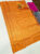 Unique Design Kanjivaram Semi Silk Saree Gold Zari and Orange Color w/ Blue