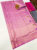 Latest Design Kanjivaram Semi Silk Saree Gold Zari and Pink Color w/ Blue