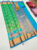 Leaf and Peacock Design Kanchi Semi Silk Saree Green Color w/ Blouse