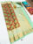Peacock and Leaf Design Kanchi Semi Silk Saree Orange and Brown Color w/ Blouse