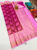 Leaf Design Kanchi Semi Silk Saree Pink Color w/ Blouse