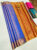 Traditional Border Kanjivaram Semi Silk Saree Blue Color w/ Blouse
