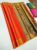 Trendy Design Kanjivaram Semi Silk Saree Orange Color w/ Blouse