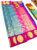 Kanjivaram Semi Silk Saree Sky Blue Color w/ Blouse