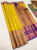 Latest Design Kanjivaram Semi Silk Saree Yellow Color w/ Blouse