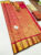 Animals Design Kanjivaram Pure Wedding Silk Saree Apple Red Color w/ Blouse