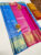 New Design Kanjivaram Pure Wedding Silk Saree Blue Color w/ Blouse