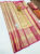 Kanjivaram Pure Wedding Silk Saree Cream and Magenta Color w/ Blouse