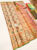 Unique Design Kanjivaram Pure Wedding Silk Saree Cream and Peach Color w/ Blouse