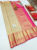 Animals Design Kanjivaram Pure Wedding Silk Saree Cream and Pink Color w/ Blouse