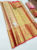 Kanjivaram Pure Wedding Silk Saree Cream and Red Color w/ Blouse