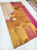 Half and Half Border Design Kanjivaram Pure Wedding Silk Saree Cream Color w/ Blouse