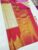Trendy Temple Design Pure Kanjivaram Silk Saree Cream Color w/ Blouse