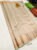 Beautiful Design Kanjivaram Pure Wedding Silk Saree Cream Color w/ Blouse