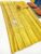 Beautiful Floral Design Pure Kanjivaram Silk Saree Golden Yellow Color w/ Blouse