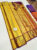 New Design Kanjivaram Pure Wedding Silk Saree Golden Yellow Color w/ Blouse
