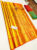 Trendy Design Kanjivaram Pure Wedding Silk Saree Golden Yellow Color w/ Blouse