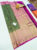 Trendy Design Kanjivaram Pure Wedding Silk Saree Green and Pink Color w/ Blouse