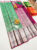 White Zari Work Kanjivaram Pure Wedding Silk Saree Green Color w/ Blouse