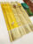 New Design Kanjivaram Pure Wedding Silk Saree Lemon Yellow Color w/ Blouse