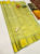 Kanjivaram Pure Wedding Silk Saree Lemon Yellow Color w/ Blouse