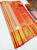 Kanjivaram Pure Wedding Silk Saree Light Peach Color w/ Blouse