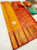 Floral Design Kanjivaram Pure Wedding Silk Saree Mango Yellow Color w/ Blouse