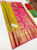 Beautiful Design Kanjivaram Pure Wedding Silk Saree Mustard and Rose Color w/ Blouse