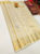 Trendy Design Kanjivaram Pure Wedding Silk Saree Off White Color w/ Blouse