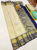 New Design Kanjivaram Pure Wedding Silk Saree Off White Color w/ Blouse