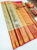 Flower Design Kanjivaram Pure Wedding Silk Saree Off White Color w/ Blouse