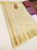 New Design Kanjivaram Pure Wedding Silk Saree Off White Color w/ Blouse