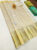 Beautiful Design Kanjivaram Pure Wedding Silk Saree Off White Color w/ Blouse