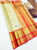 Trendy Design Kanjivaram Pure Wedding Silk Saree Off White Color w/ Blouse