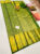 Kanjivaram Pure Wedding Silk Saree Olive Green Color w/ Blouse
