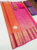 Latest Design Kanjivaram Pure Wedding Silk Saree Orange and Pink Color w/ Blouse