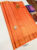 Beautiful Parrot Design Kanjivaram Pure Wedding Silk Saree Orange Color w/ Blouse