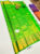 Trendy Design Kanjivaram Pure Wedding Silk Saree Parrot Green Color w/ Blouse