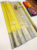 Beautiful Design Kanjivaram Pure Wedding Silk Saree Pineapple Yellow Color w/ Blouse