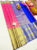 Kanjivaram Pure Wedding Silk Saree Pink and Blue Color w/ Blouse