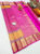 Trendy Design Kanjivaram Pure Wedding Silk Saree Pink Color w/ Blouse