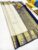 Latest Design Pure Kanjivaram Silk Saree Pure White Color w/ Blouse