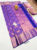 Unique Design Kanjivaram Pure Wedding Silk Saree Purple Color w/ Blouse